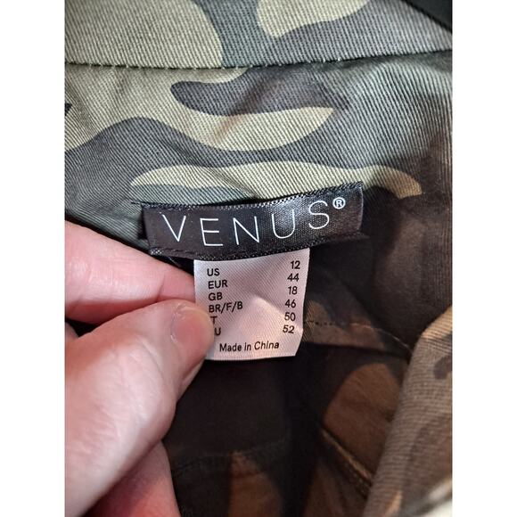 Venus Women's Camouflage Cotton Snap Button-Up Jacket Size 12 - Picture 6 of 10